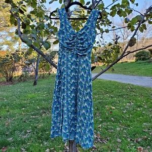 Boden Knit Green and Blue Dress